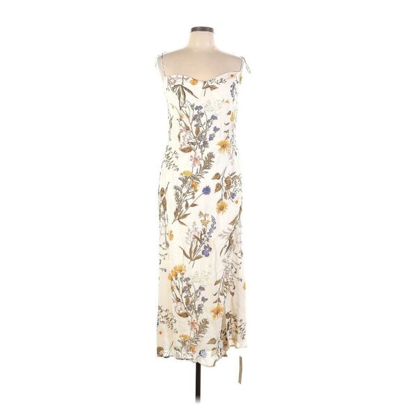 Reformation Dresses & Skirts - NWT Reformation Kourtney in Frolic Floral Tie Strap Georgette Midi Dress 12